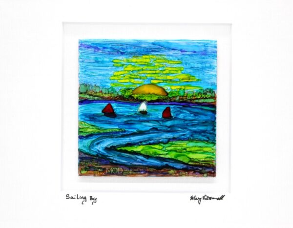 Original-Ink-Painting-Sailing-By-Atlantic Collection,Irish Art, Irish Landscapes, Irish Gifts. IC98