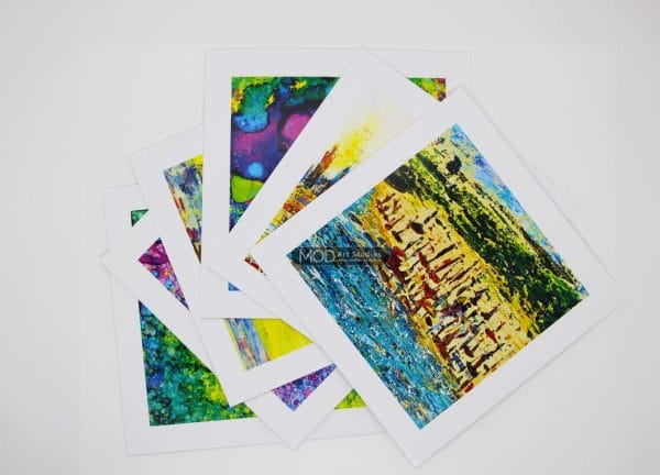 MOD ART Greeting Cards- Ocean Ink & Abstract Art 6 Pack - MOD GC OIAC6