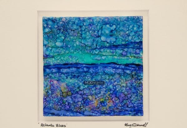 MOD ART - Original Irish Ink Painting, Atlantic Blues OIP145 - Image 2